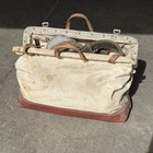 E1 Vintage Klein Lineman Tools  5120-20 Canvas And Leather Tools Plus Bag