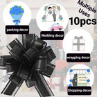 10 Pcs Black 4 Inch Pull Bows Gift Wrapping Wedding Party Decoration