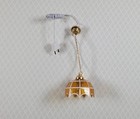 Dollhouse Retro Ceiling Light Amber Shade 1 12 Scale Miniature 12 Volt With Plug