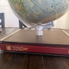 Vintage Rand Mcnally World Globe 2-in-1 Base With 1972 Almanac Imperial Edition