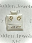 14k Gold Heart Shaped Earrings With Screw Back For Baby