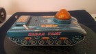 Rare Vtg 1960 s Working Battery Operated Tin Litho Space Radar Tank   Japan 