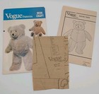 Vogue Craft 8658 Stuffed Teddy Bear Furry Stuffie 23  Tall Uncut Vintage Pattern