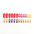 24pcs Medium  Ballet Shape Press-on Nails With Colorful Shoes Unique Cool Design