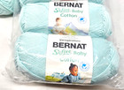 5 Skeins Bernat Softee Baby Cotton Yarn 120gr Aqua Mist 166052