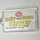 Vtg Post Cereal Keychain Fruity Pebbles Cocoa Pebbles Ad Promo Tag-master Dp-129