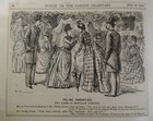 1887 Antique Illustration Print Original Rare Vhtf Punch Fashion Picnic Lady