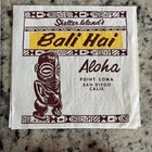Vintage 1960s Bali Hai Tiki Bar Restaurant Menu 2 Matchbooks Napkin San Diego Ca