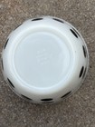 Vintage 1950 s Fire King Black Polk-a-dot Milk Glass Bowl 7 5 8  Nesting