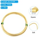 Soft Brass Wire 1 Roll 18ga 1x1mm 6m 19 69ft Square Craft Wire Brass