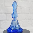 Blue Glass Bottle For Perfume Art Deco Czech Bottle For Arome Oils And Perfume