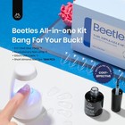 Beetles Gel Nail Kit Clear Almond Short 500pcs 12 Sizes With Glue   Uv Lamp