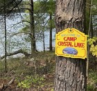 Camp Crystal Lake Sign Friday The 13th Jason Voorhees Horror Movie Decor
