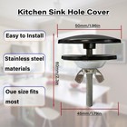 Stainless Steel Kitchen Sink Hole Cover 2 Inch Faucet Hole Cover Stainless St   
