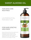 Velona Sweet Almond Oil - 16 Fl Oz   100  Pure And Natural Carrier Oil  cold Pre