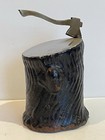 Vintage Heavy Steel Woodcutter tree Feller-log   Chopper Paperweight ornament 