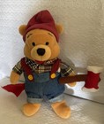 Disney Store Winnie The Pooh In Costume Bean Bag Plush Cowboy   Lumberjack 8   