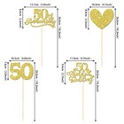 Golden Wedding Centerpieces  50th Anniversary Party Decor  12 Pcs