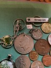 Junk Drawer U s  Coins   More Cull Lot Holed Keychain Drilled Domed Estate Sale
