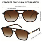 Retro Aviator Sunglasses For Women Men trendy Rectangle Womens Mens Shades Brown