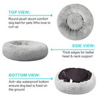 Donut Plush Calming Sleeping Cat Dog Bed Mat Round Nest Warm Soft Flufy Kennel