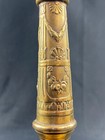 Transitional Brass Candle Holder Signed Bauminger Warszawa Late 19th Century