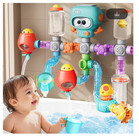 Baby Bath Toys With Strong Suction Cups Tubes Spinner Squirt Water Game Set