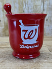 Walgreens Red Mortar And Pestle Apothecary  Advertising Display Cup