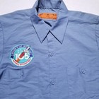 Vintage Rockwell International Employee Shirt M Patch Rocket Aerospace Uniform 