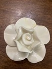 2011 Longaberger Earth   Sky White ivory Rosebud Basket Knob -new