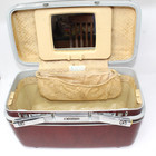 Vintage Samsonite Silhouette Ii Burgundy Red Train Clam Case No Keys