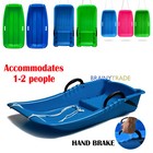 Large Heavy Duty Winter Snow Sledge Toboggan Sleigh Rope Plastice Ski Kids Adult