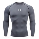 Men Running Compression T-shirt Long Sleeves Sport Tees Gym Fitness Sweatshirt M