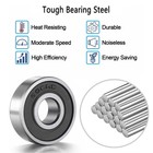 20 Pcs 608 2rs Ball Bearings     Bearing Steel And Double Rubber Sealed Miniature