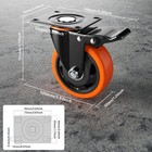 4 Inch Caster Wheels Casters Set Of 4 Heavy Duty Casters With Brake 2200 Lbs Loc