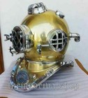 Full Size Antique Us Navy Brass Divers Diving Helmet Mark V Deep Sea Scuba Gift