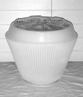 Vintage White   Clear Glass Flush Mount Ceiling Light Shade 3 1 8  Fitter
