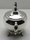 Sugar Pot  Silverplate With 2 Scroll Type Handles  And Lid Vintage