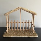 Ashland Classic Nativity Wooden Stable Christmas Holiday Decor