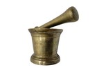 Vintage Antique Brass Mortar And Pestle Set  Heavy Apothecary Pharmacy Tool