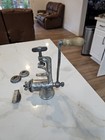 Universal No  00 Vintage Cast Iron Food Meat Grinder Clamp Mount 3 Cutting   