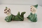 Vintage Walker Pottery Ceramic Pixie Elf Figurines Set Of 2 1950   s