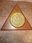 Vintage Brass Door Knob 1890s Ymca Triangle Awarded Open Bible Mind Body Spirit 