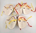 Lot Of 5 Vntg Porcelain Mardi Gras Mask Wall Hangers 4  Handpainted Ribbons 