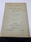 The Consul - Words   Music By Gian-carlo Menotti  - Schirmer Librettos - 1950