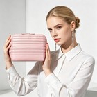 Travel Parallel Vertical Makeup Bag With Fold-down Design And Adjustable Divi   