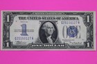1934 Funny Back  1 One Dollar Silver Certificate Authentic Genuine Bill Note 284