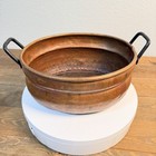 Vintage Copper Made In Turkey Handmade Hammered Pot With Handles