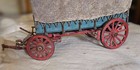 Rare Antique Working Salesman Sample Covered Wagon With Canvas Highly Detailed