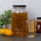 1 Gallon Clear Round Plastic Jars W  Ribbed Lids 2pk  4qt Food Storage Canisters